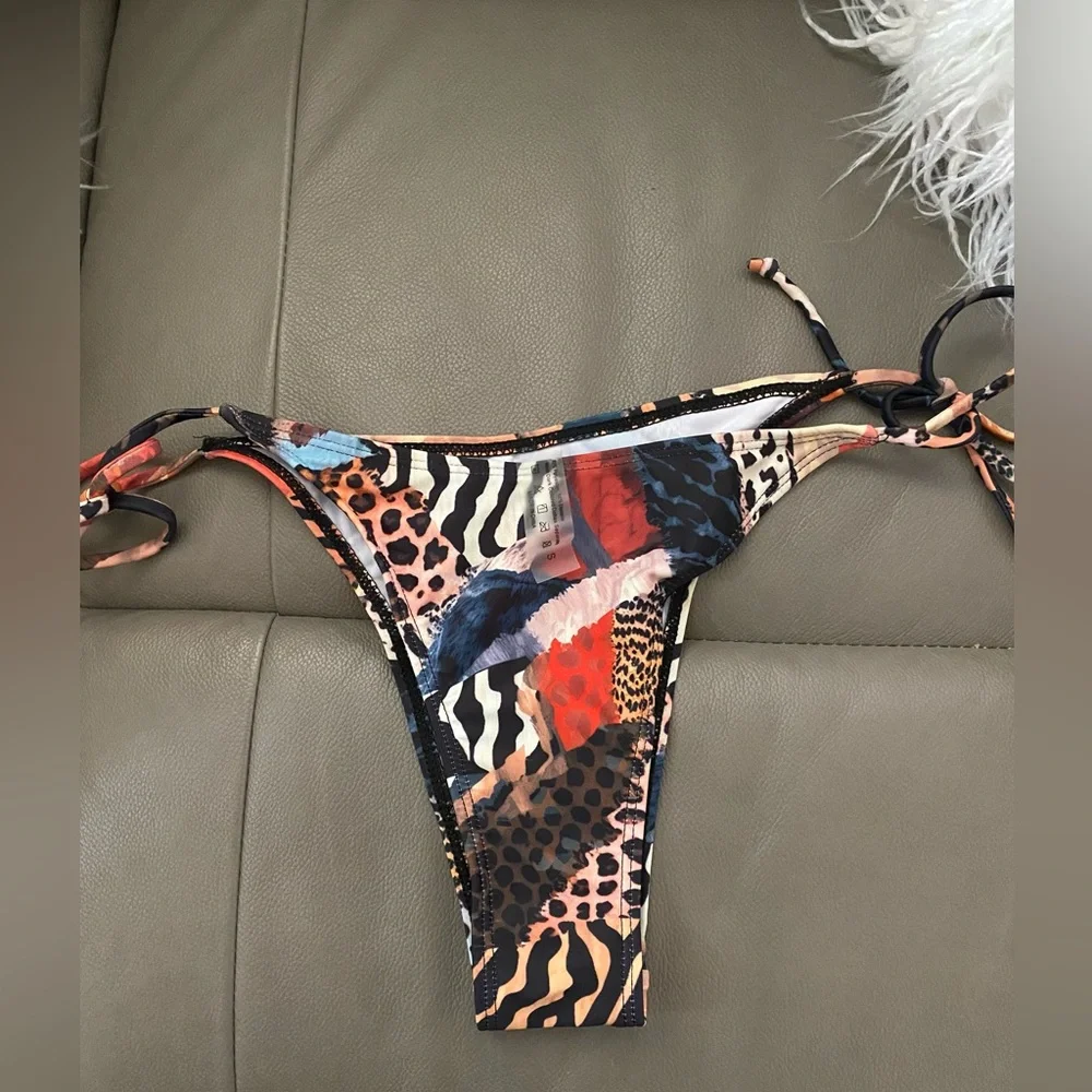 women's sexy bandeau bikini set animal print - Picture 3 of 3